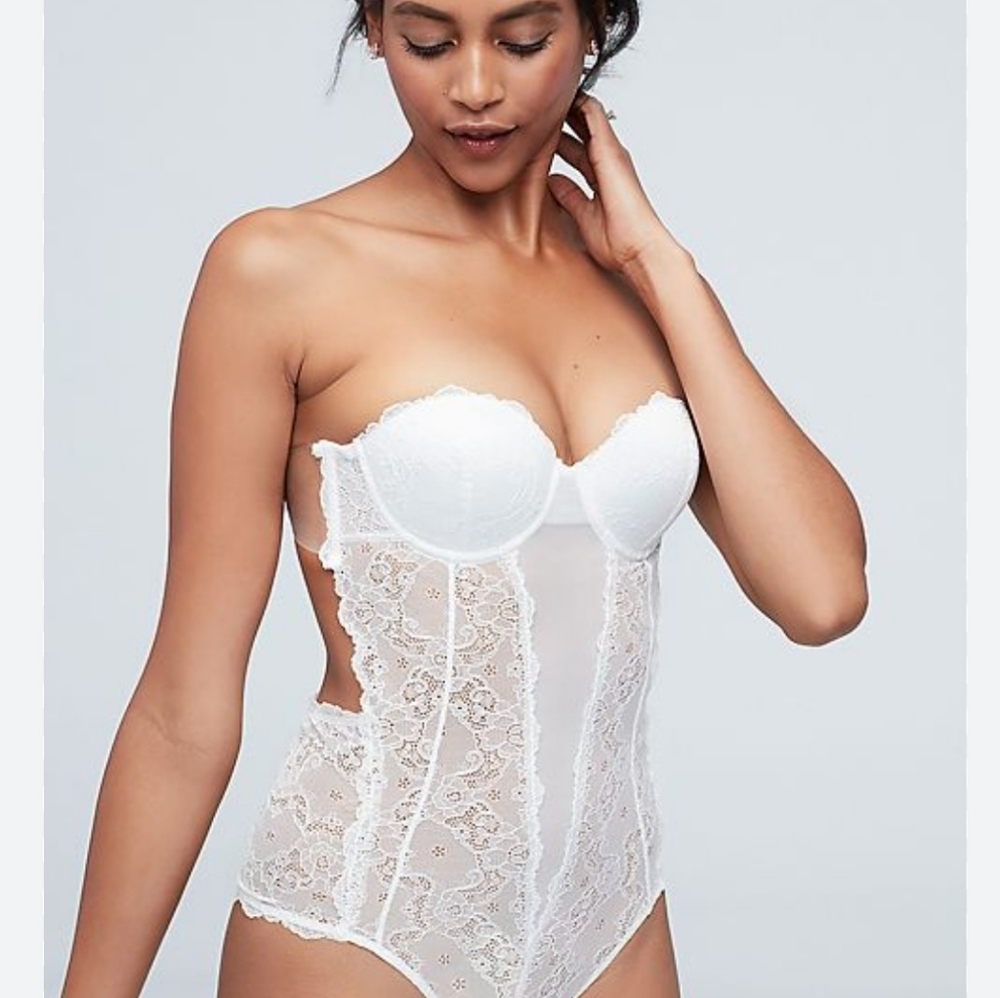 NWT Fashion Forms Lace Backless Strapless Bridal Bodysuit